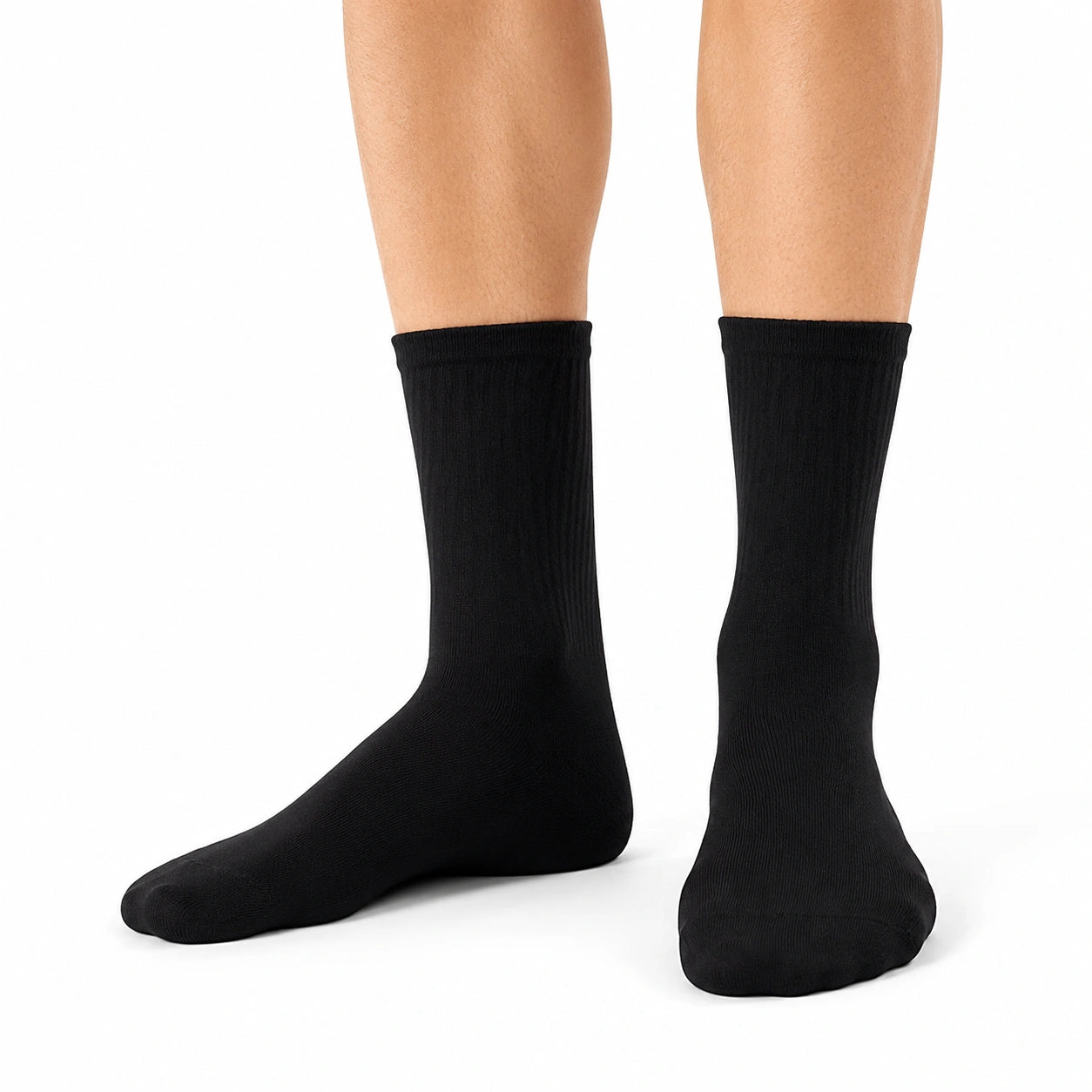 Calze a metà polpaccio 35-38 in tessuto a maglia nero - stile essenziale