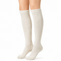 Calze al ginocchio 39-42 in maglia beige a coste stile casual