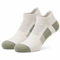 Calzini sportivi alla caviglia 35-38 in tessuto a maglia bianco e verde con pannelli traspiranti