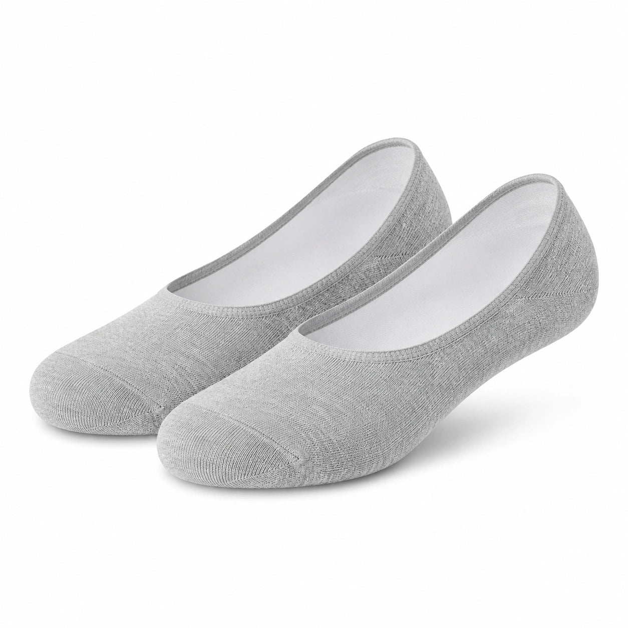 Calzini fantasmino 43-46 in tessuto a maglia grigio - stile minimal per uso quotidiano