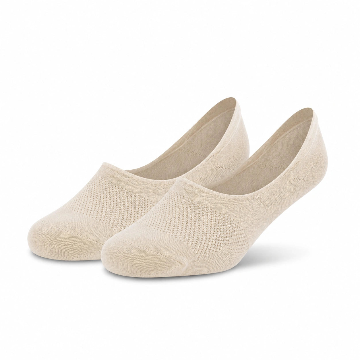 Calzini invisibili 35-38 in tessuto beige traspirante per scarpe basse